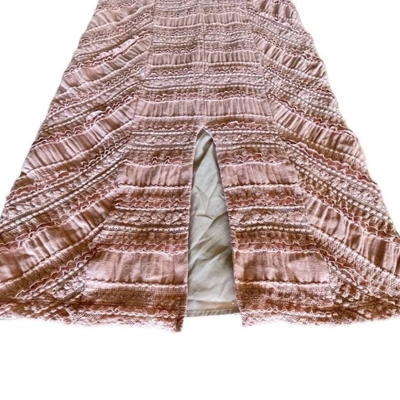 Cinq à Sept Kora Lace Choker Midi Dress Pink Size 12 Excellent - Picture 5 of 11